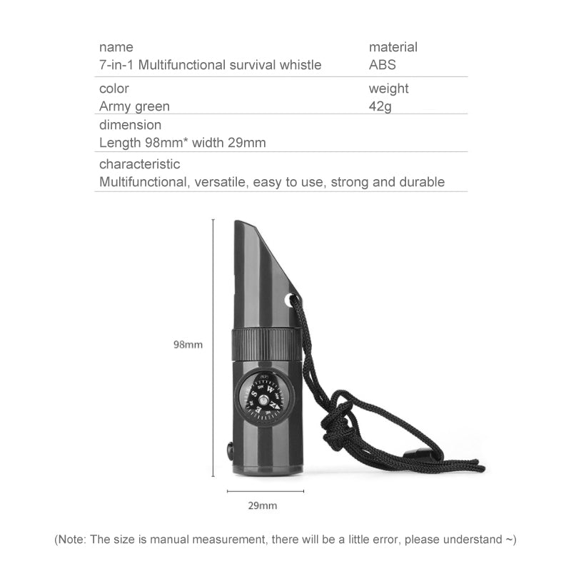 7 in 1 Survival Whistle